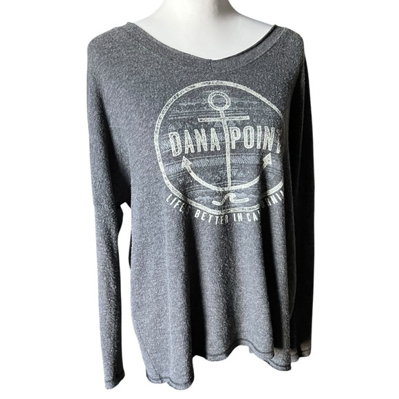 Dana Point Lightweight Sweatshirt in Soft Gray Women’s Size Small - Picture 2 of 4